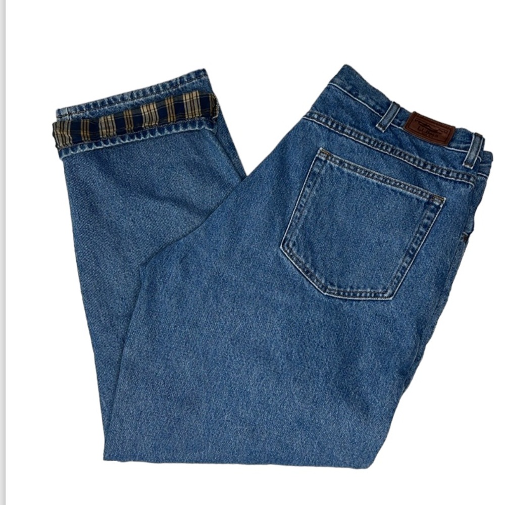LL Bean Men’s Classic Fit Flannel Lined Jeans Size 38x29